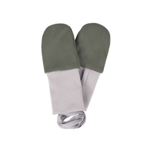 Merino Wool Baby Mittens – Khaki/Green