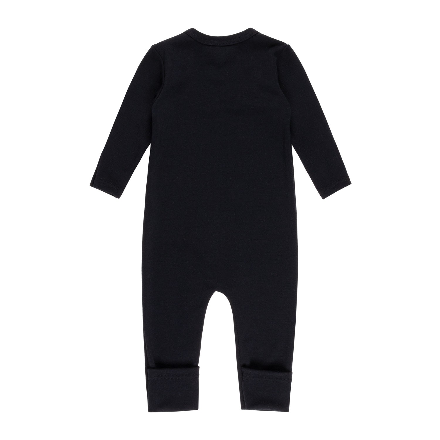 Merino Wool Baby Onesie – Black - Image 2
