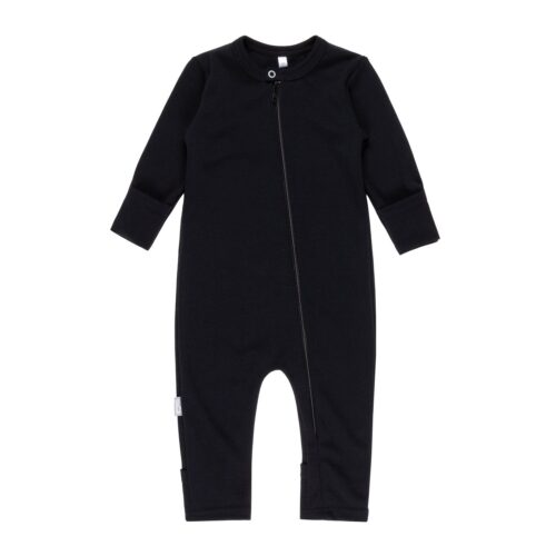 Merino Wool Baby Onesie – Black