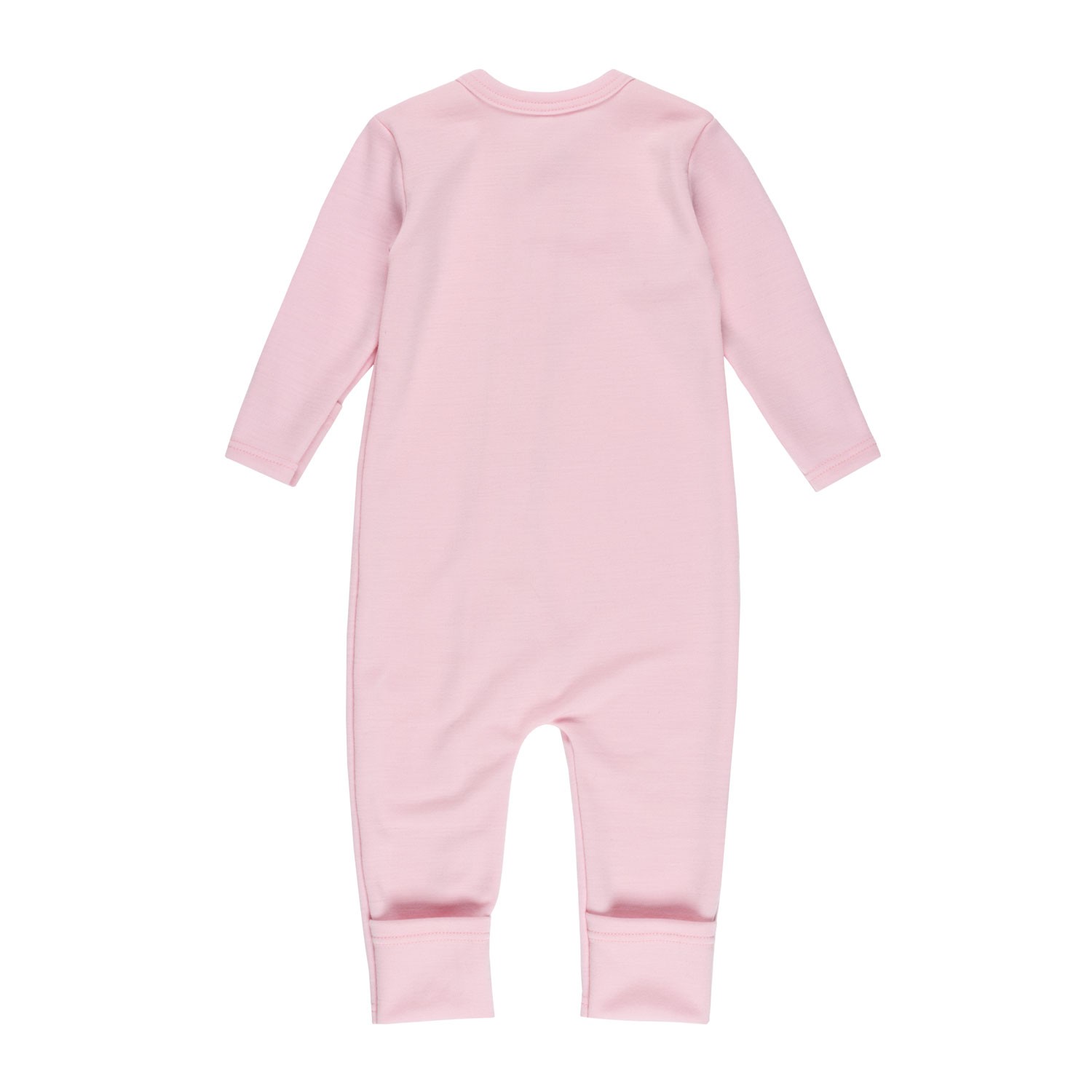 Merino Wool Baby Onesie – Pink - Image 2