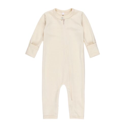 Merino Wool Baby Onesie – White