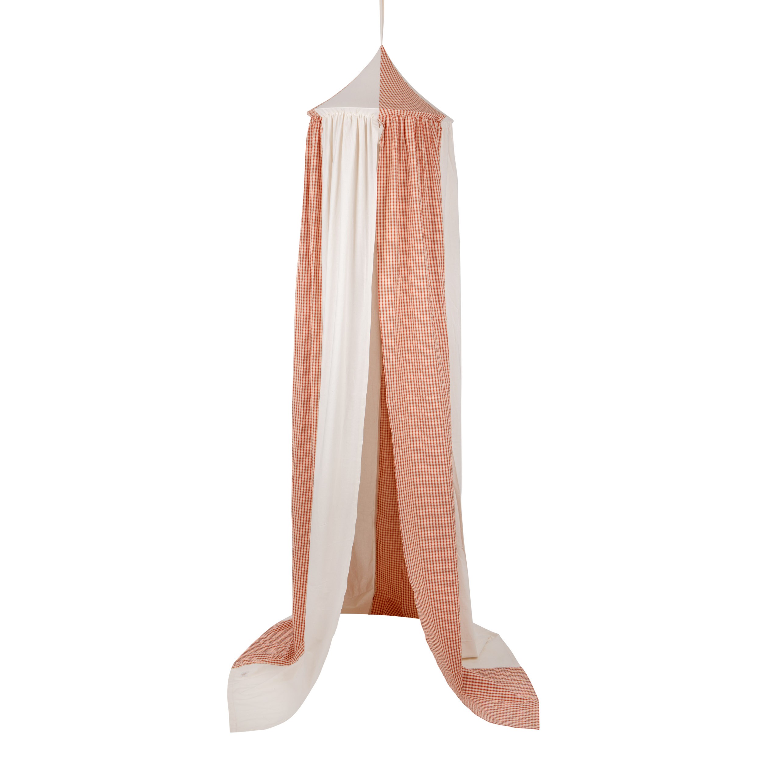 Cotton Canopy - Rust-Colored Checkered Circus