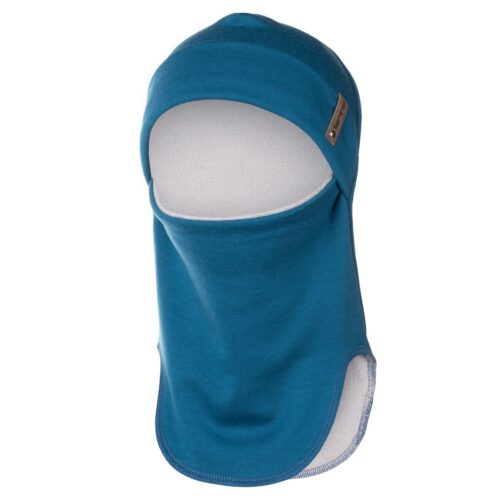 Petrol-blue merino wool beanie