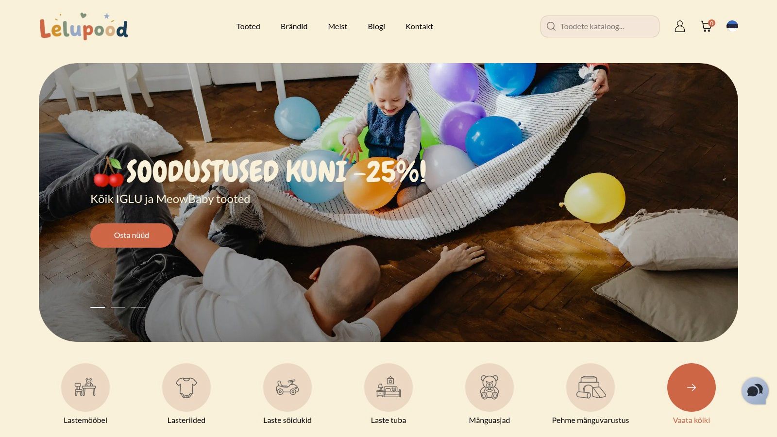 Screenshot from https://lelupood.ee